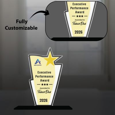 Executive Performance Award Personalized Acrylic Award Trophy Custom with Name  Achievement Award for Employee, Corporate Recognition Thankyou Gift for Employee